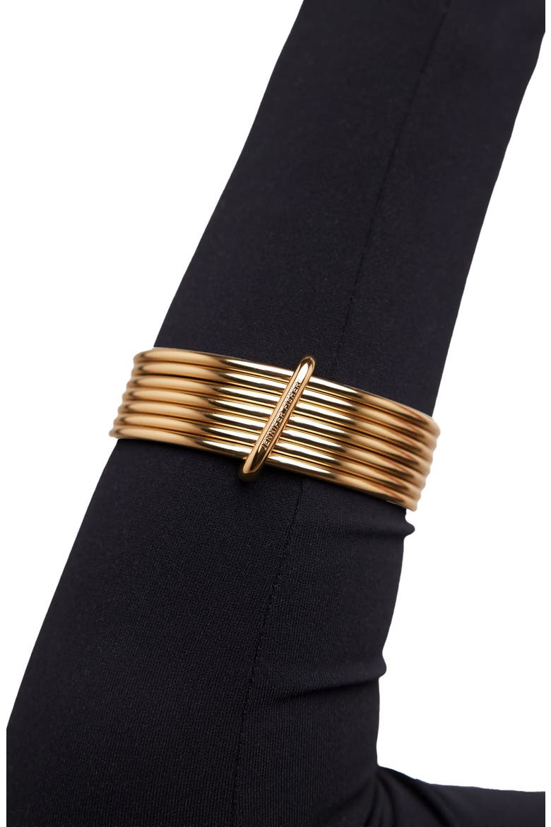 Set of 7 Mixed Metal Bangles (Nordstrom Exclusive), Alternate, color, YELLOW GOLD