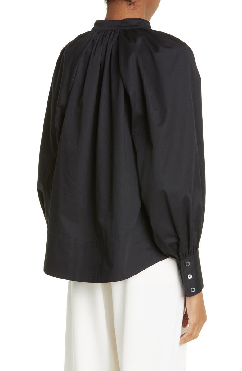 CO Pleated Cotton Poplin Blouse, Alternate, color, 
