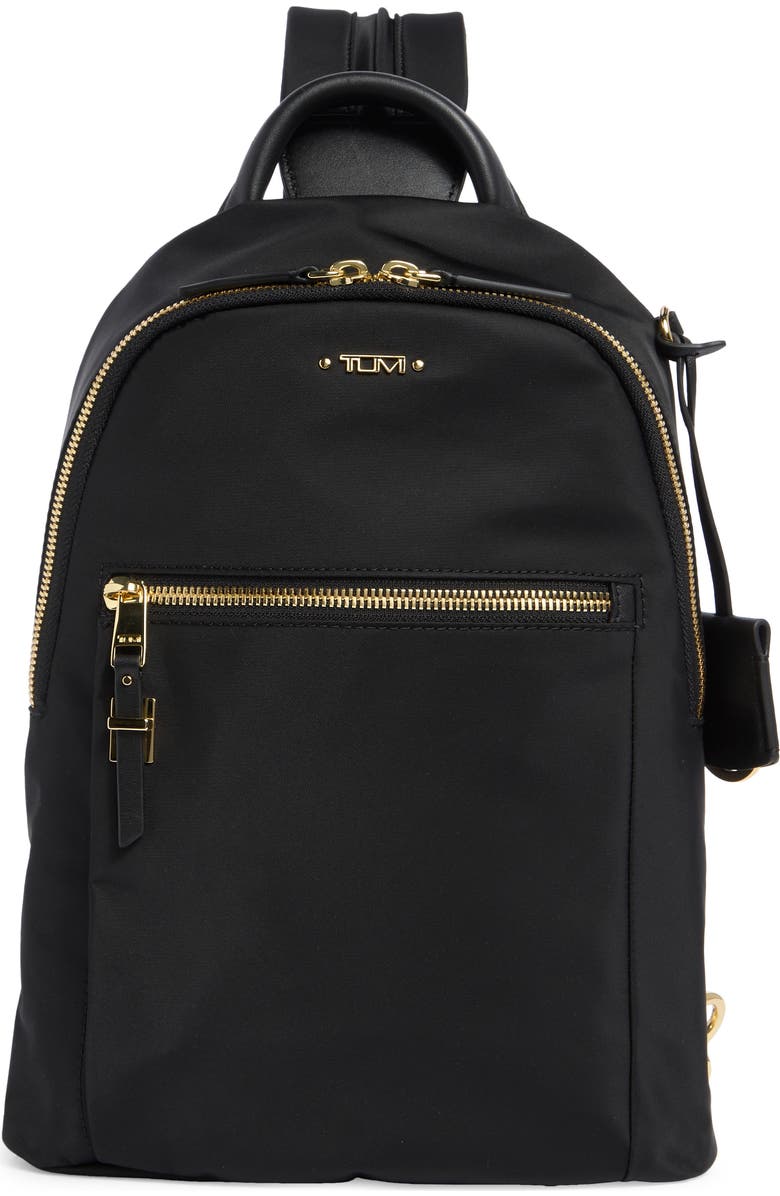 TUMI DFO Vista Nancy Convertible Sling Bag, Main, color, Black/ Gold