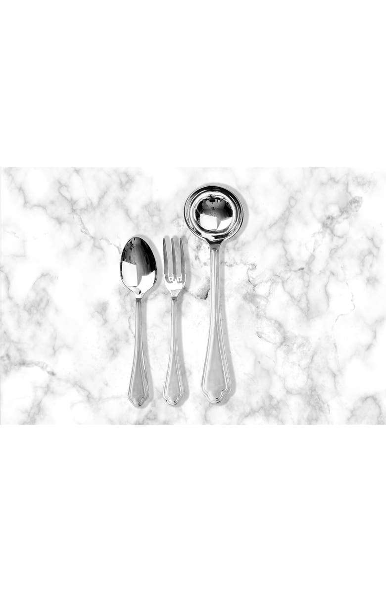 Mepra Leonardo Flatware Set - 43 Pieces, Alternate, color, Stainless Steel