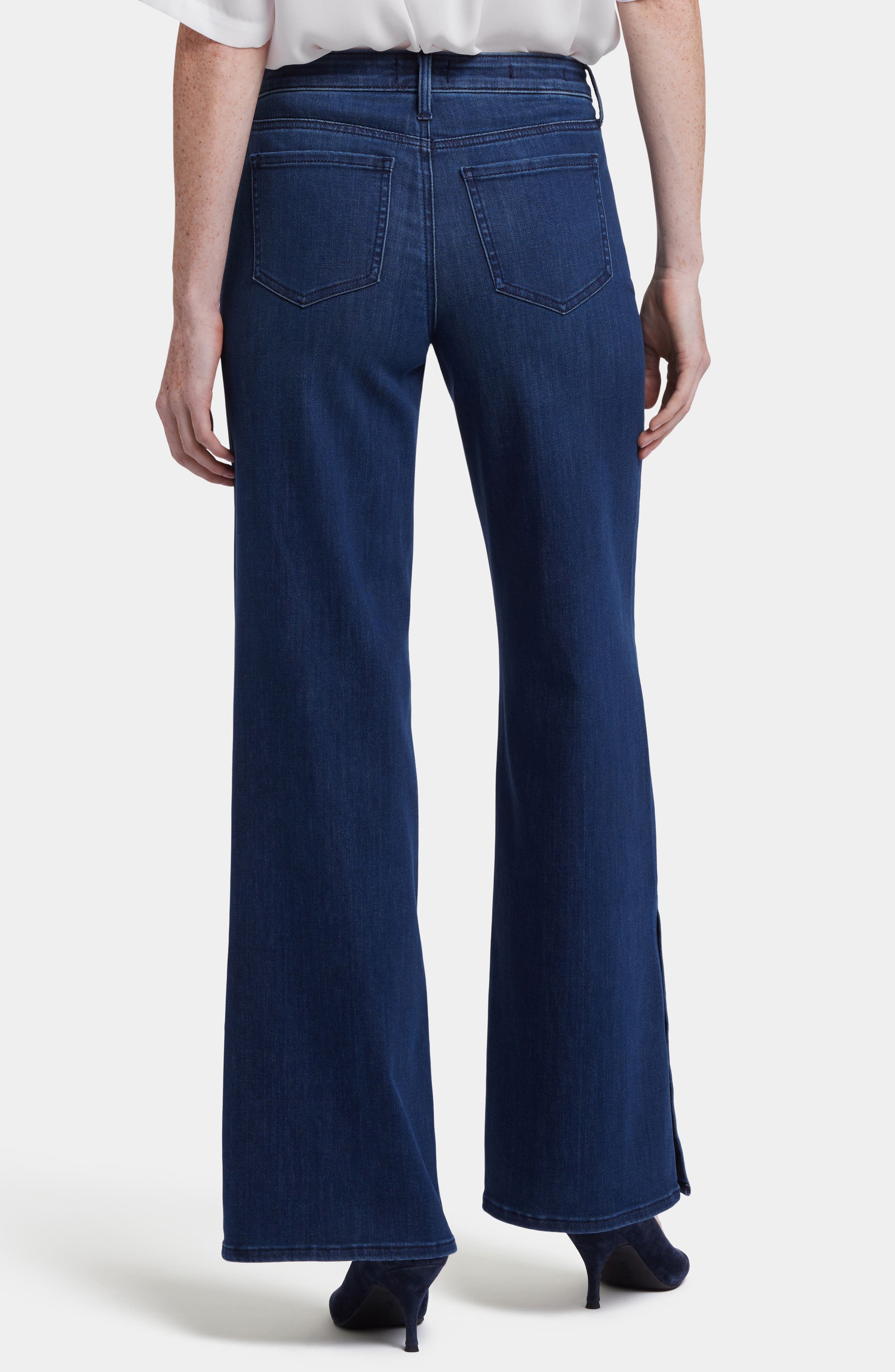 Teresa Button Hem Wide Leg Jeans - image 2