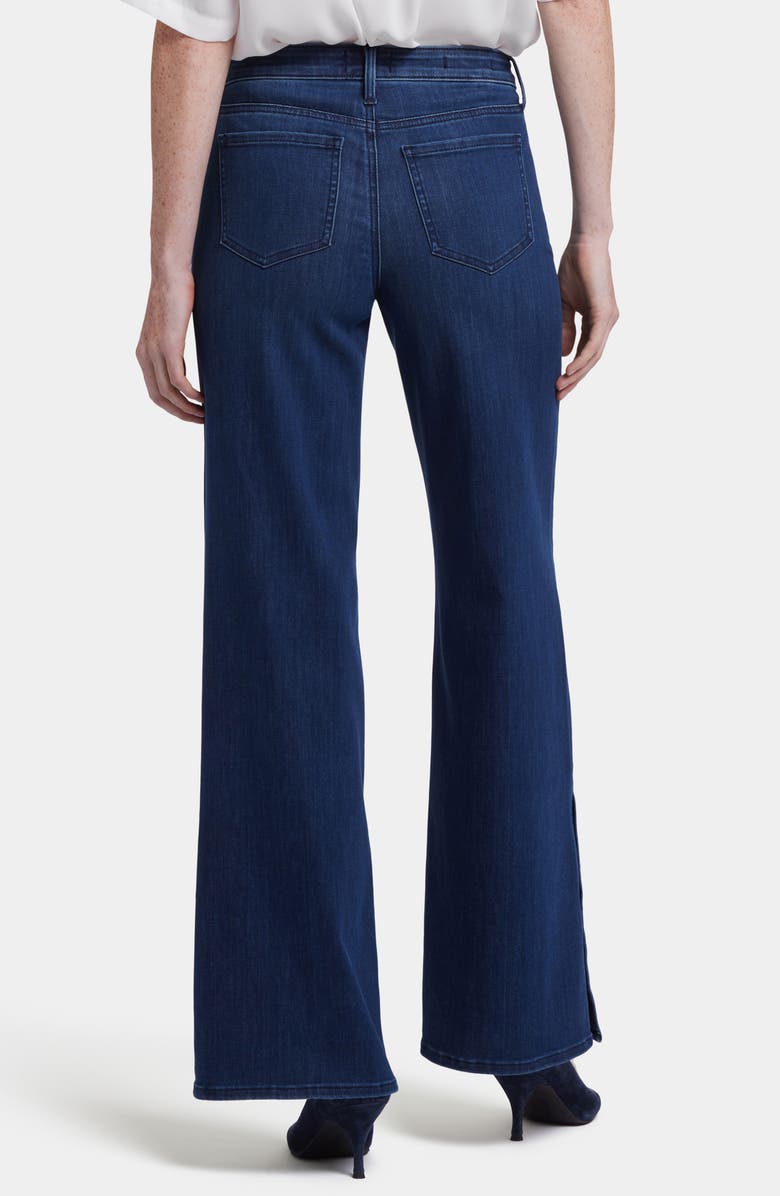 NYDJ Teresa Button Hem Wide Leg Jeans, Alternate, color, Ibiza Blues