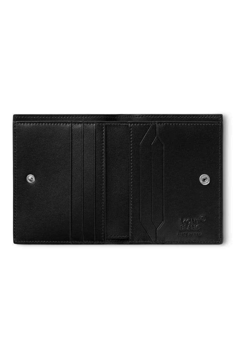 Meisterstück Leather Compact Wallet, Alternate, color, BLACK