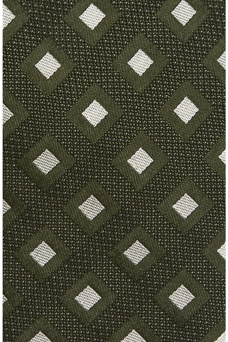 Geometric Jacquard Silk Blend Tie, Alternate, color, MEDIUM GREEN