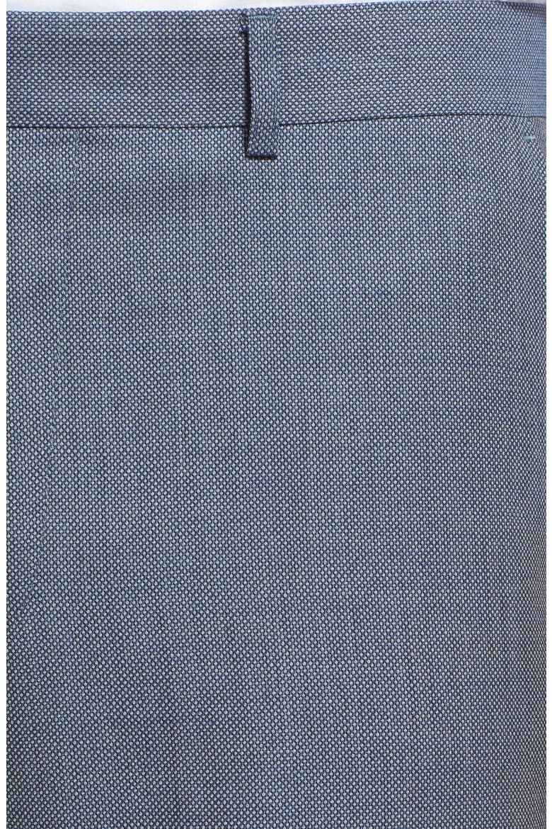 'Tic Weave' Super 100s Wool Trousers, Alternate, color, CADMIUM BLUE