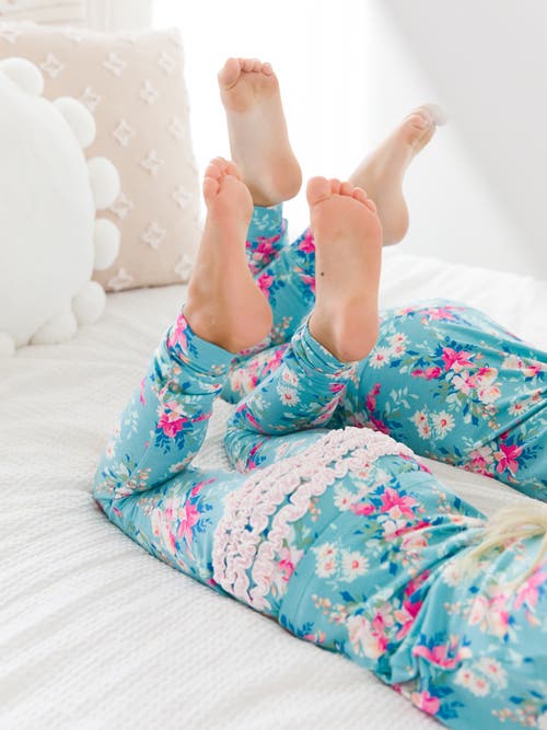 Rufflebutts Softsnooze Toddler Girls Ruffle Long Sleeve Pajama Set In Fancy Me Floral