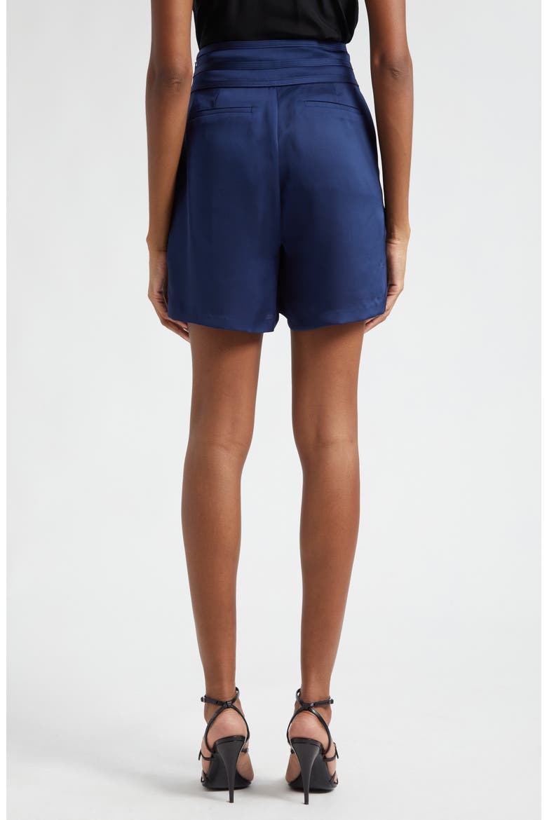 Joss Satin Shorts, Alternate, color, SPRING NAVY