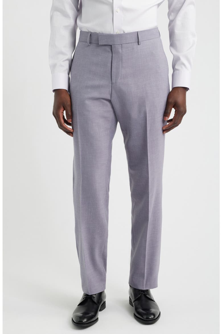 Huge Medium Purple Mélange Wool Suit, Alternate, color, MEDIUM PURPLE