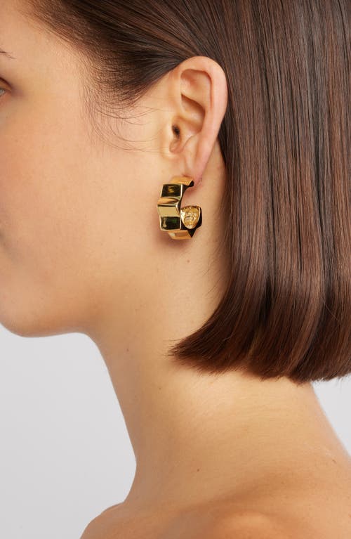 Kenneth Jay Lane Spike Hoop Earrings In Gold