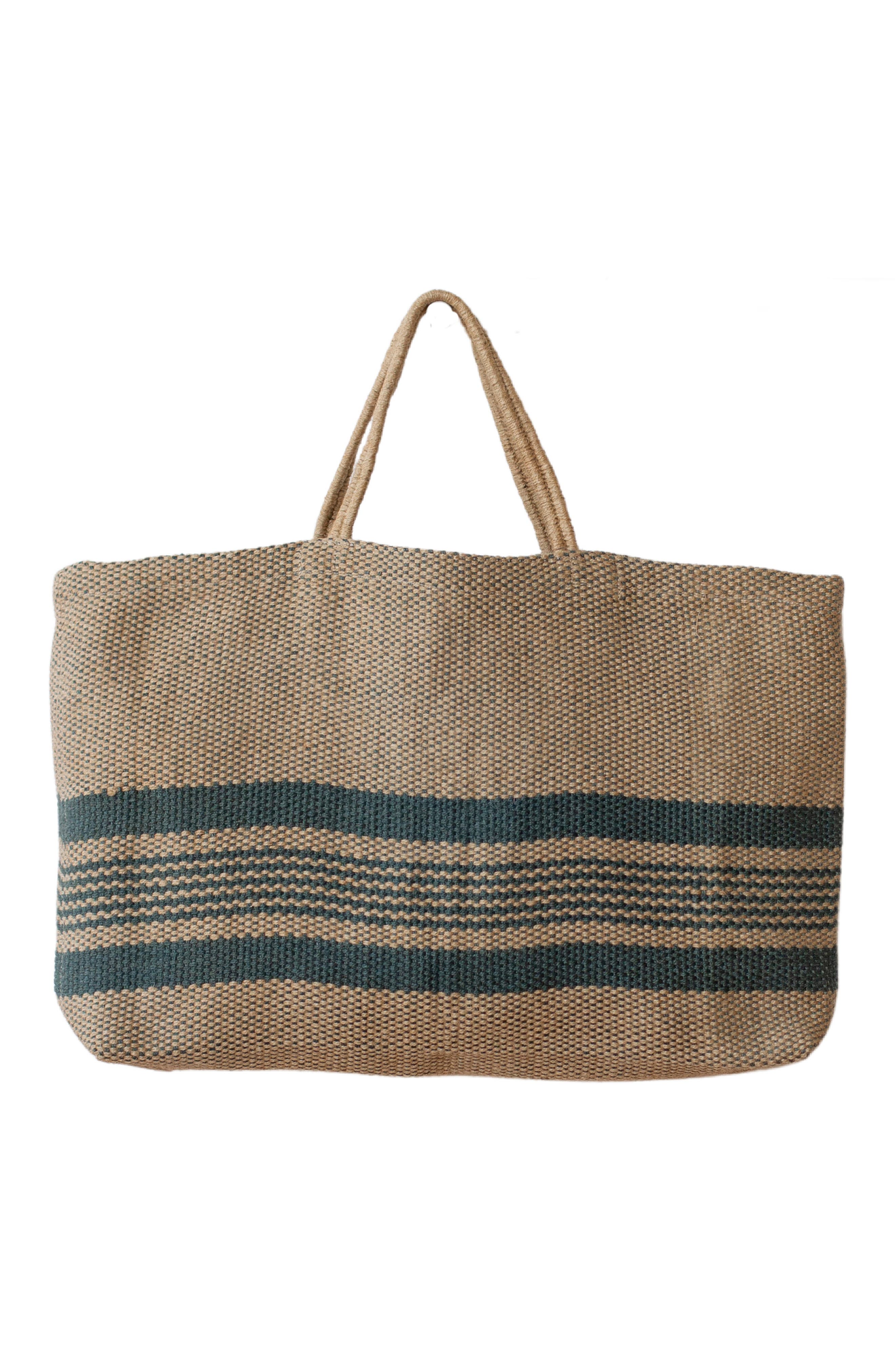 Will & Atlas Chelsea Wide Market Shopper Jute Tote, Alternate, color, Natural/ Grey