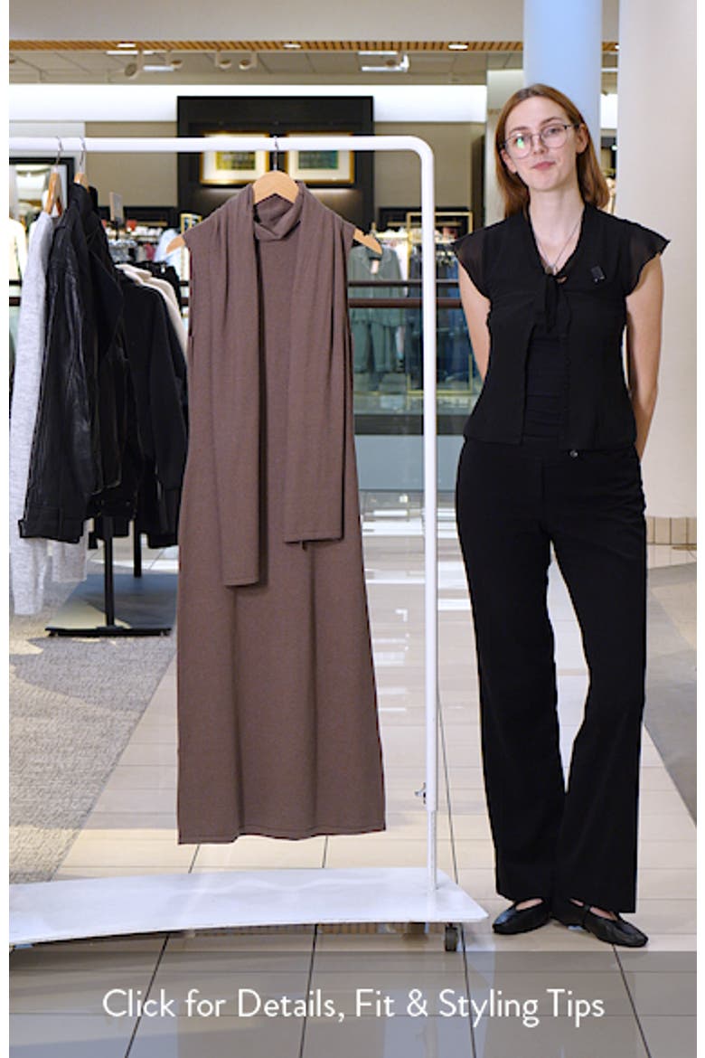 Scarf Neck Sweater Dress video