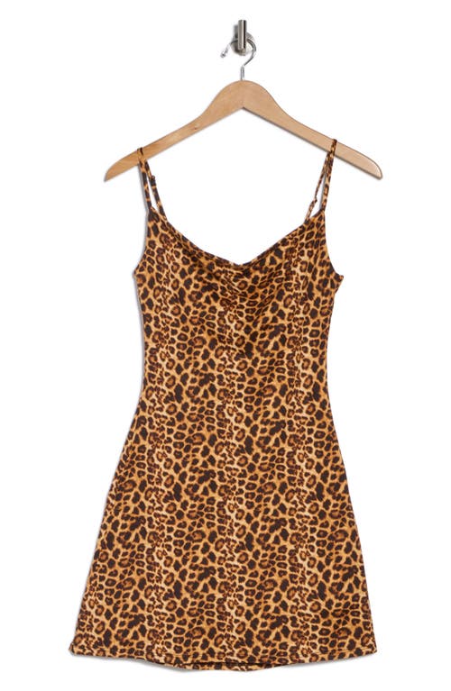 Velvet Torch Drape Neck Slip Dress