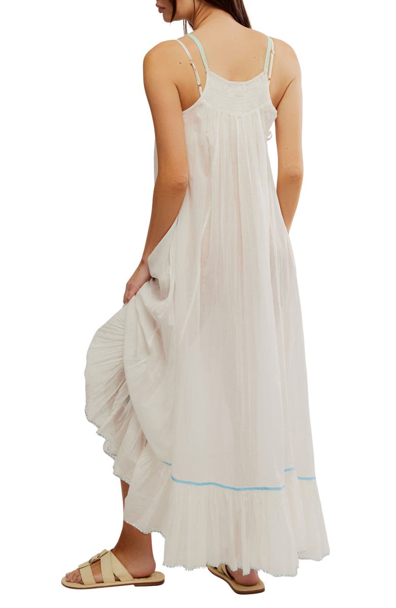 Free People Tip Toeing Tulip Midi Sundress, Alternate, color, Whisper White