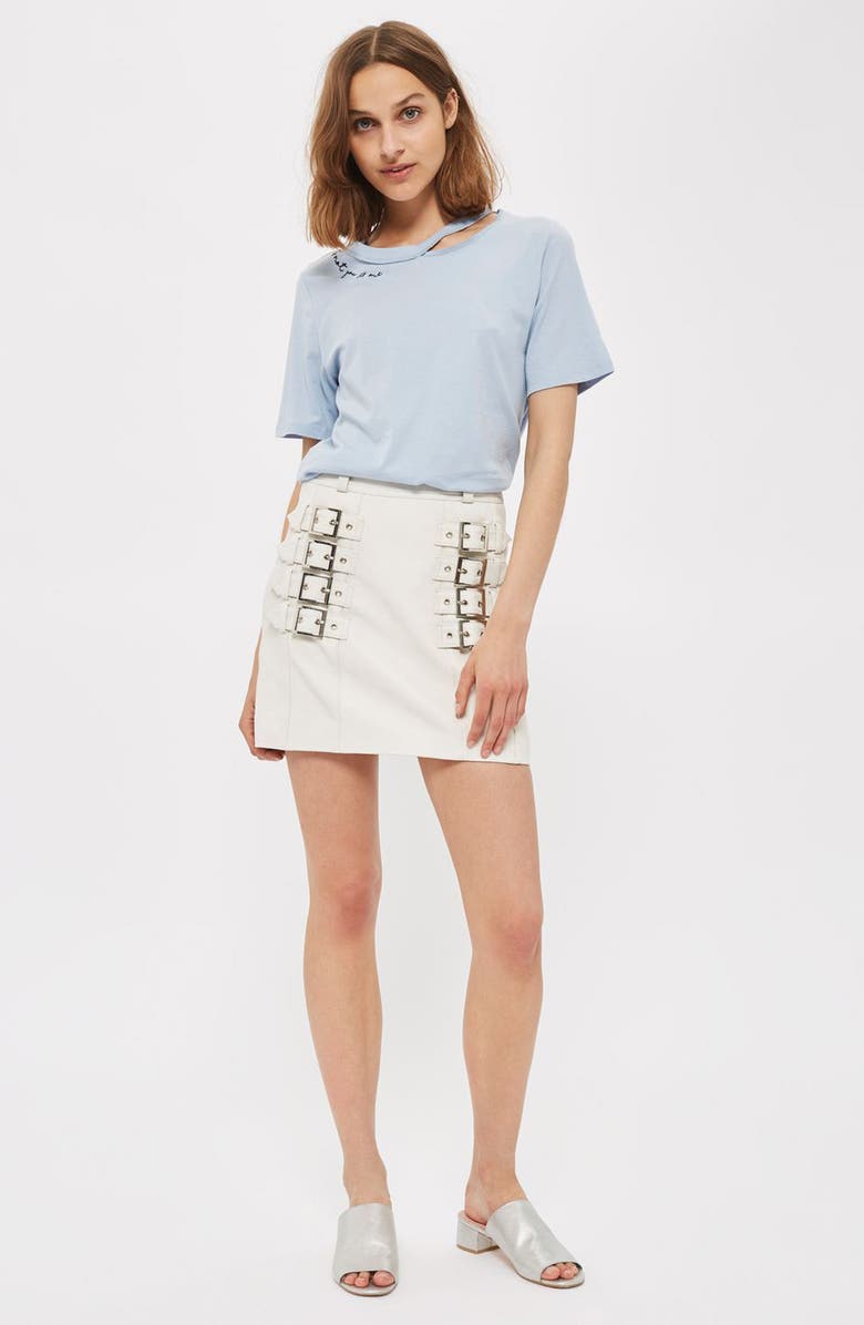 Topshop It's Not Me Slash Tee, Alternate, color, 