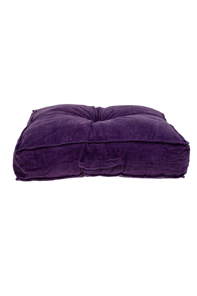 Alena Transitional Purple Floor Pillow, Alternate, color, PURPLE