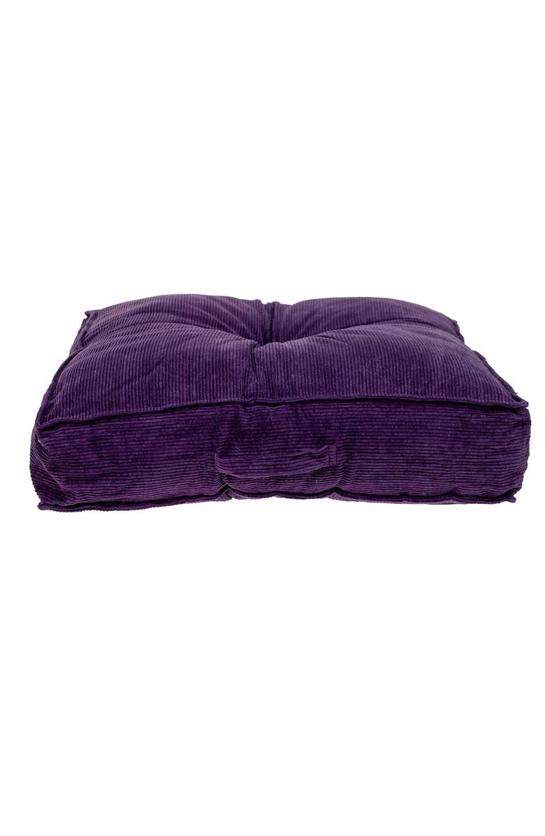 PARKLAND COLLECTION Alena Transitional Purple Floor Pillow, Alternate, color, Purple