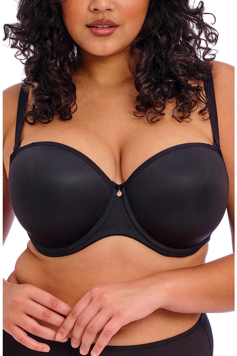 Smooth Full Figure Strapless Underwire Bra, Main, color, BLACK