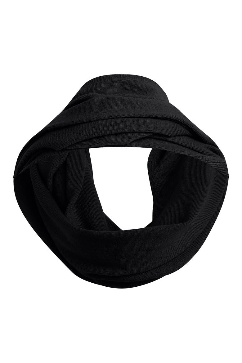 The Lightweight Knit Wrap Scarf, Alternate, color, BLACK