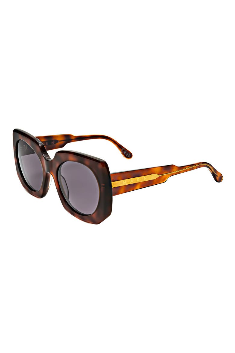 56mm Square Sunglasses, Alternate, color, TORT / GREY