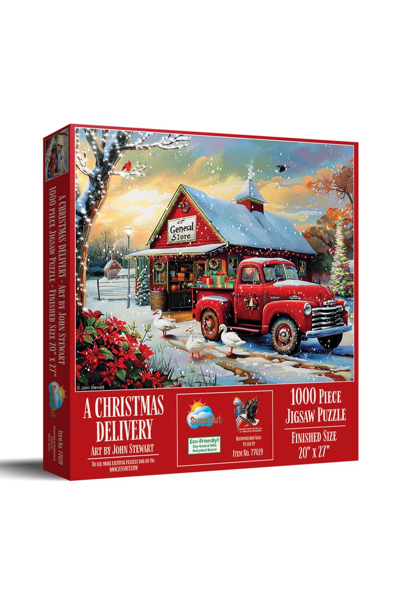 Sunsout A Christmas Delivery 1000 piece Jigsaw Puzzle for Adults, Main, color, Multicolor