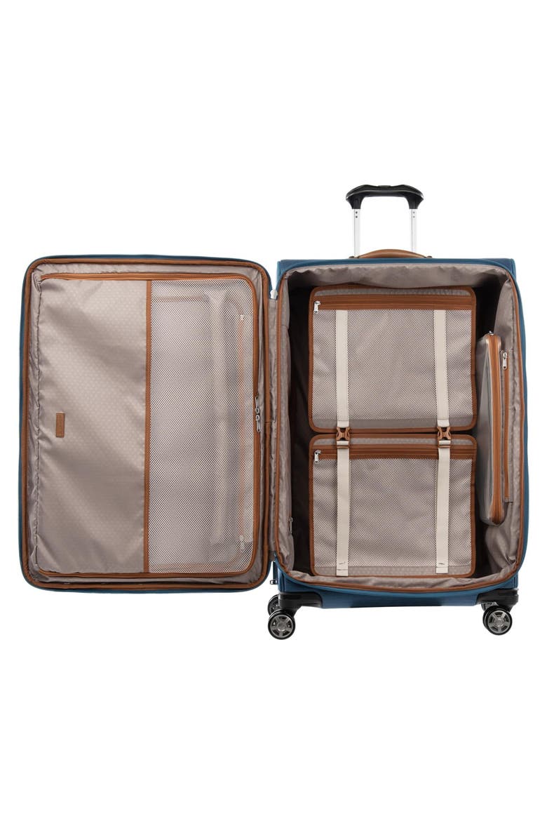 Platinum Elite Softside Expandable 29" Large Checked Spinner Luggage, Alternate, color, Coastal Blue