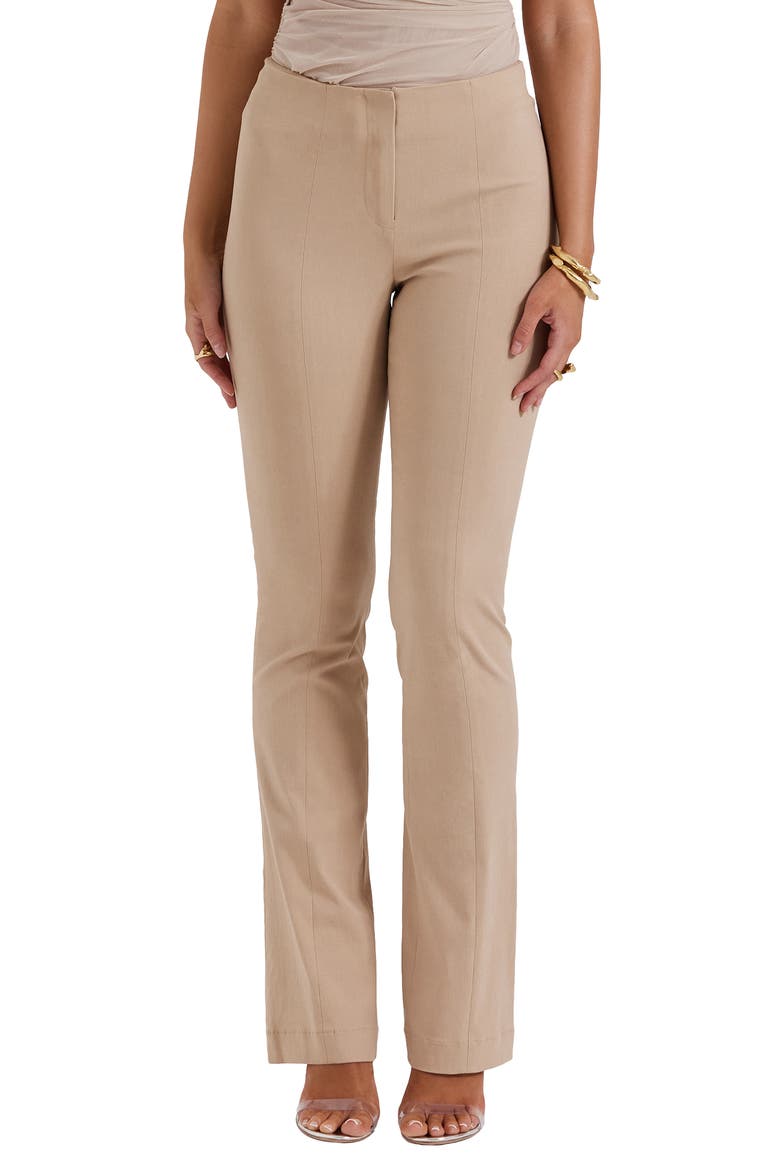 Cai Slim Fit Straight Leg Pants, Main, color, WHITE PEPPER