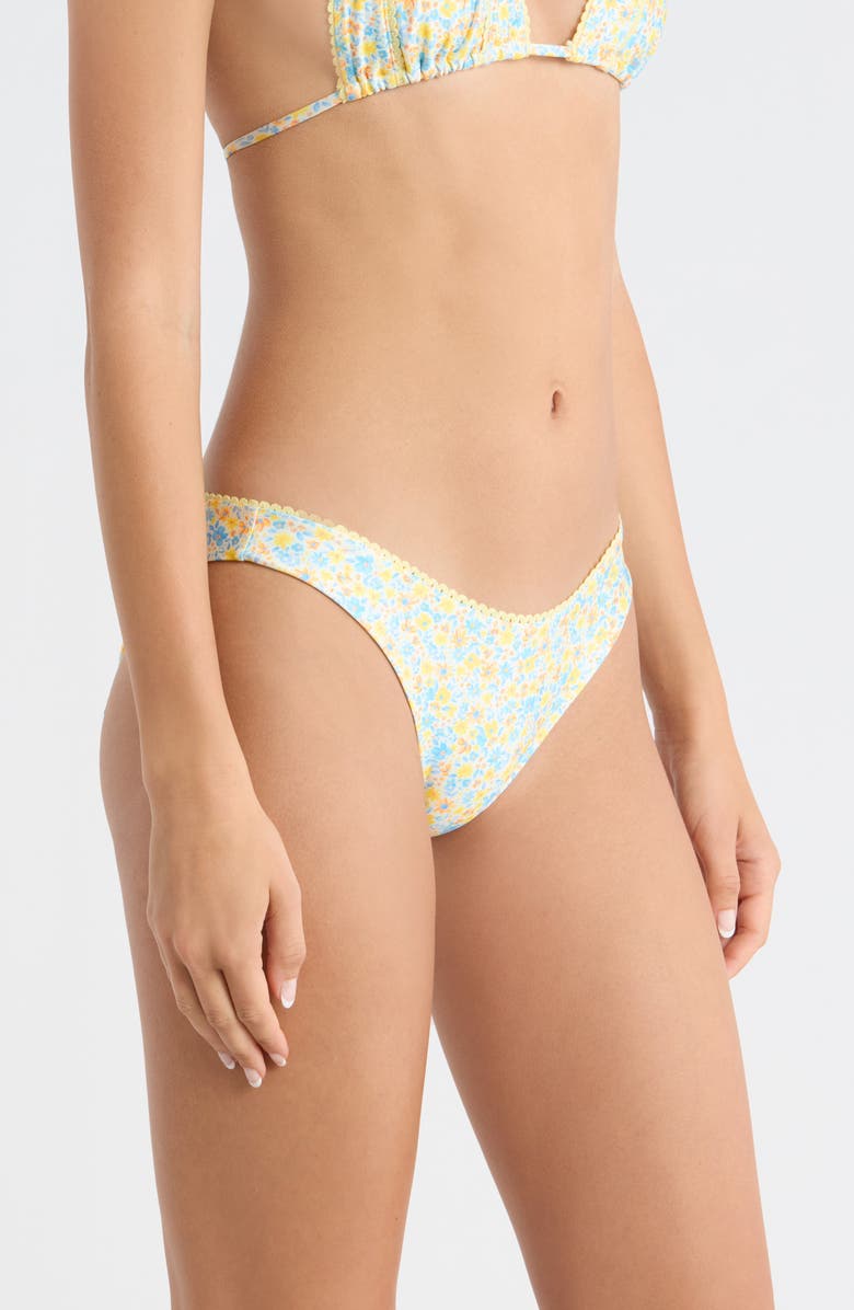 Kulani Kinis Decorative High Cut Bikini Bottoms, Alternate, color, Dreamy Daze