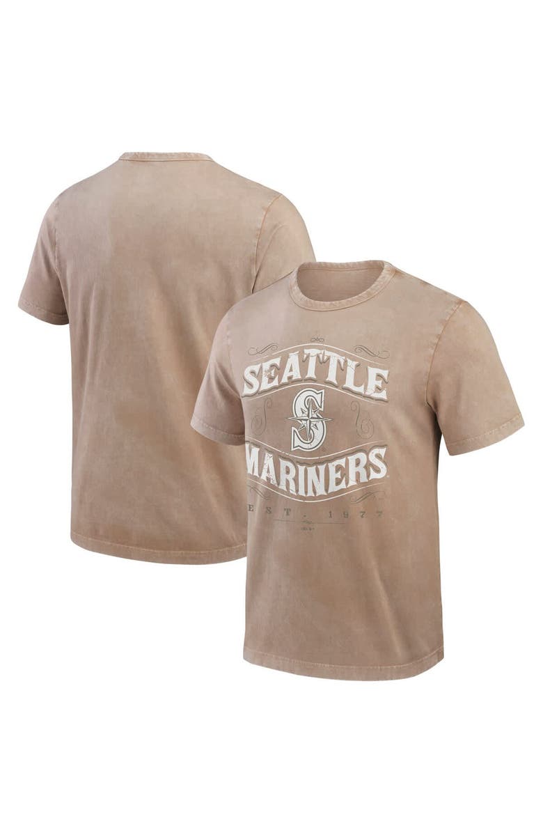 Darius Rucker Collection by Fanatics Men's Darius Rucker Collection by Fanatics Tan Seattle Mariners Sun Faded T-Shirt, Alternate, color, Tan