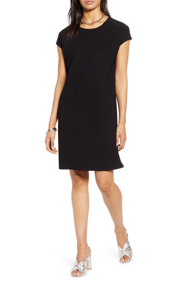 Halogen<sup>®</sup> Cap Sleeve Jersey Shift Dress, Main, color, 