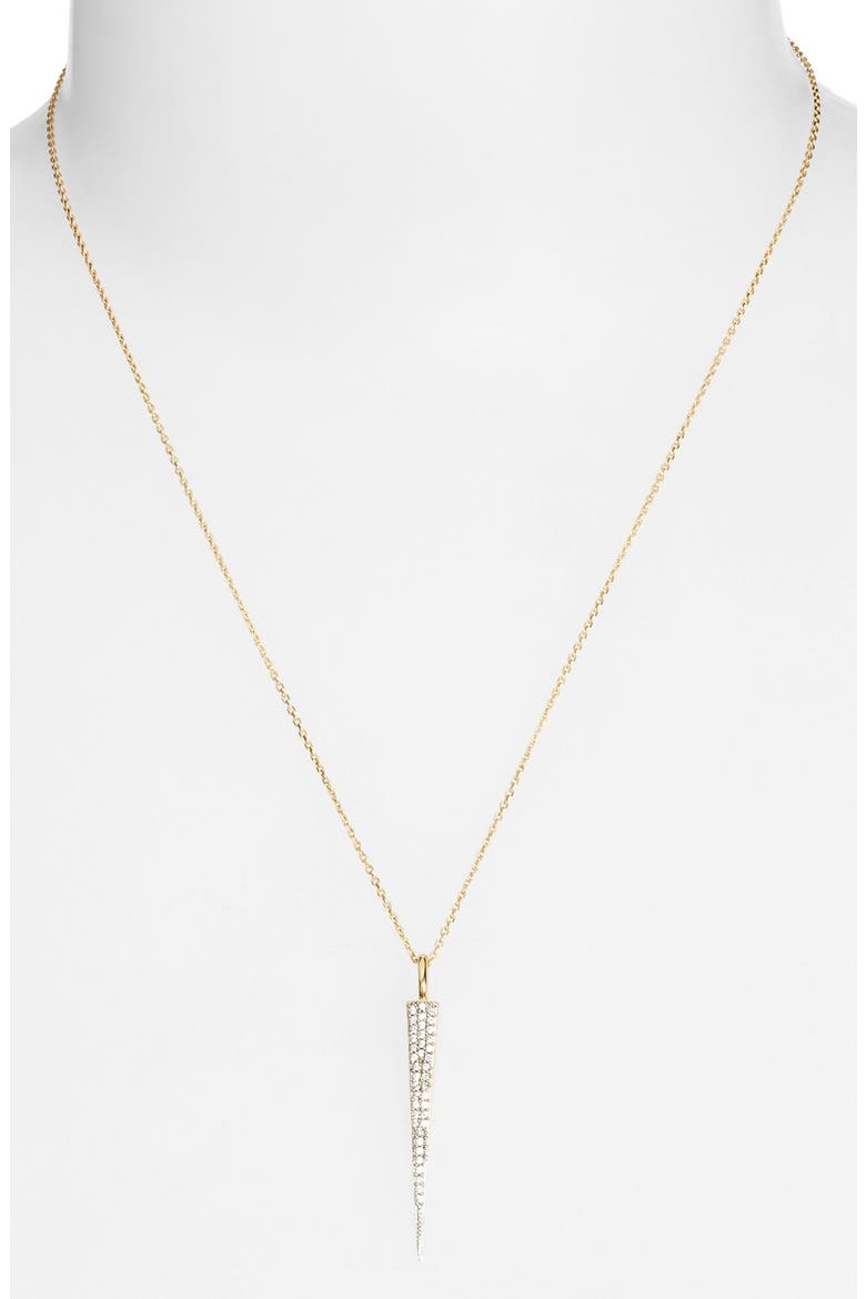 'Lillian' Pavé Pendant Necklace, Alternate, color, GOLD/ CLEAR