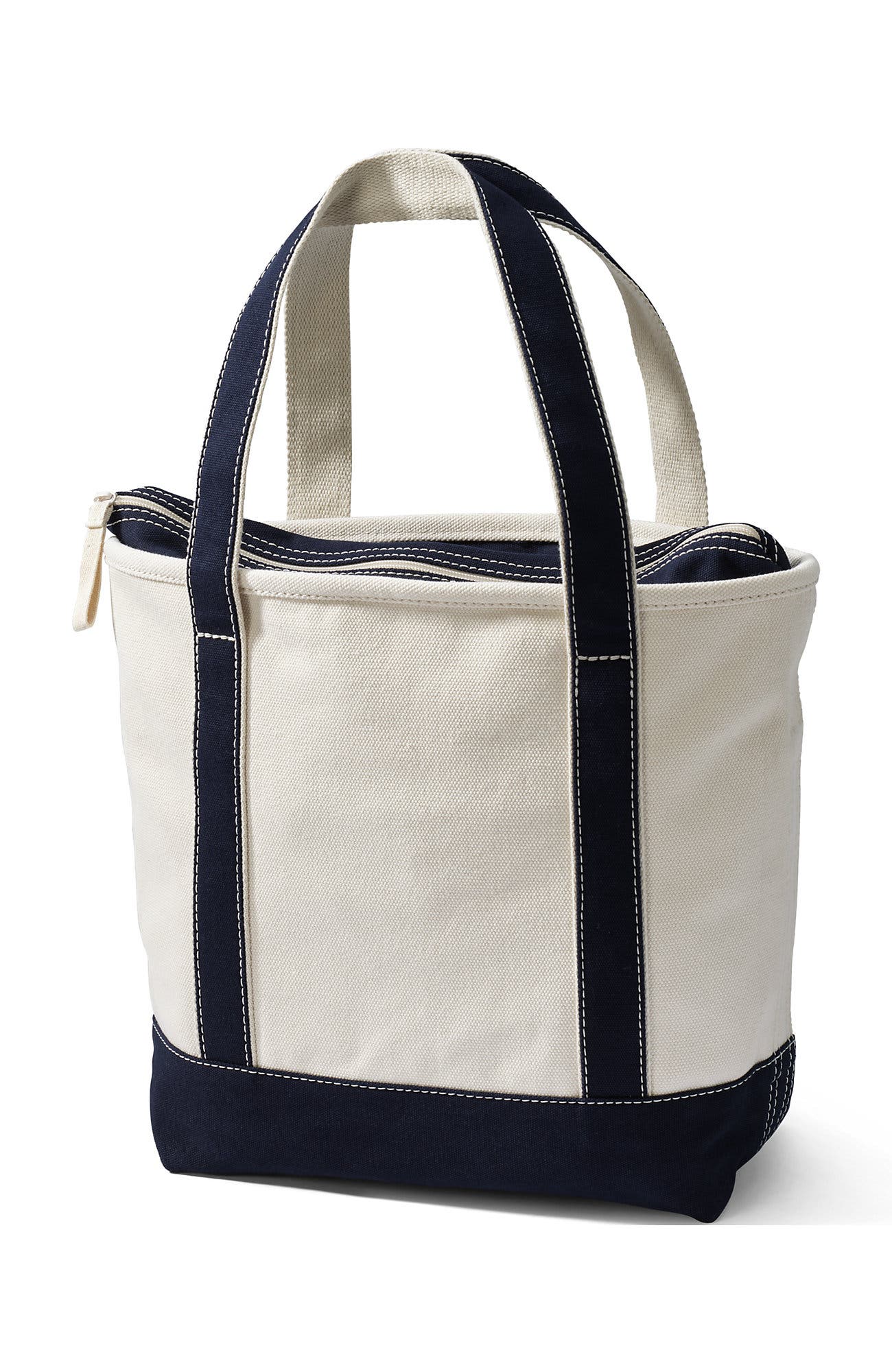 Medium Denim Zip Top Tote Bag, Alternate, color, Apple/Natural/Radiant Navy