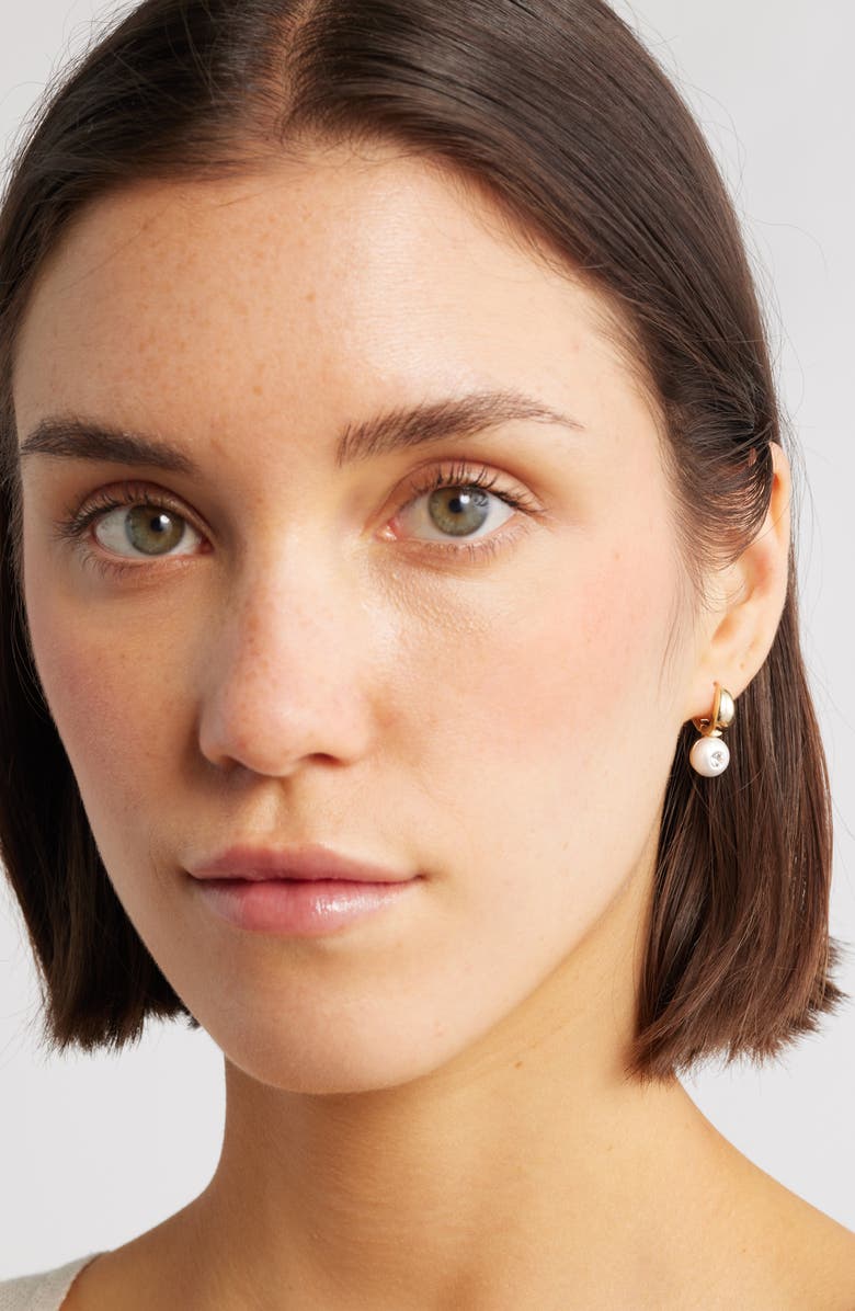 Nordstrom Crystal Drop Earrings, Alternate, color, White- Gold