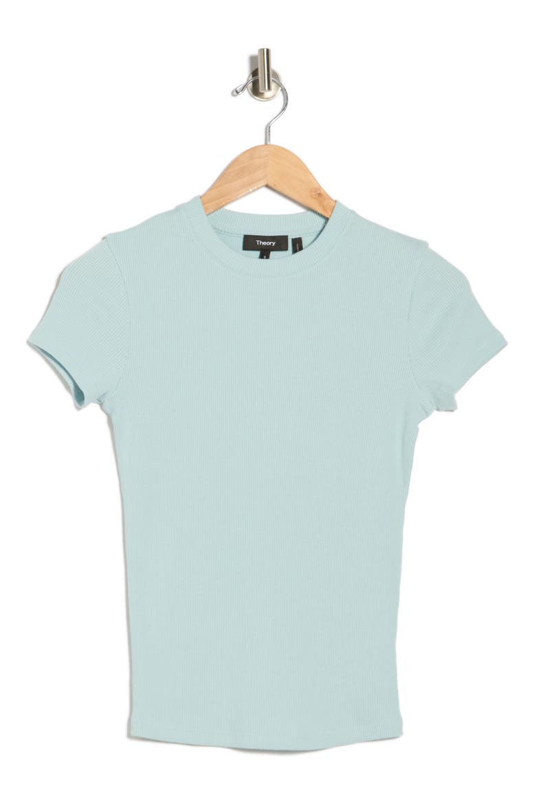 Stretch Rib Tiny Tee, Alternate, color, STERLING BLUE