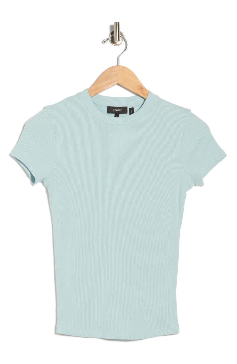 Theory Stretch Rib Tiny Tee, Alternate, color, Sterling Blue
