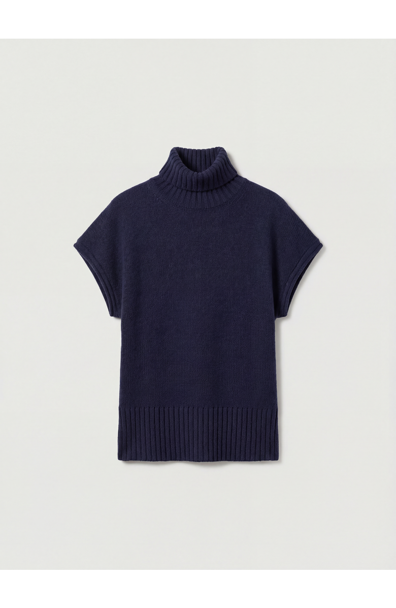 Karen Millen High Neck Knitted Tunic Top, Alternate, color, Navy