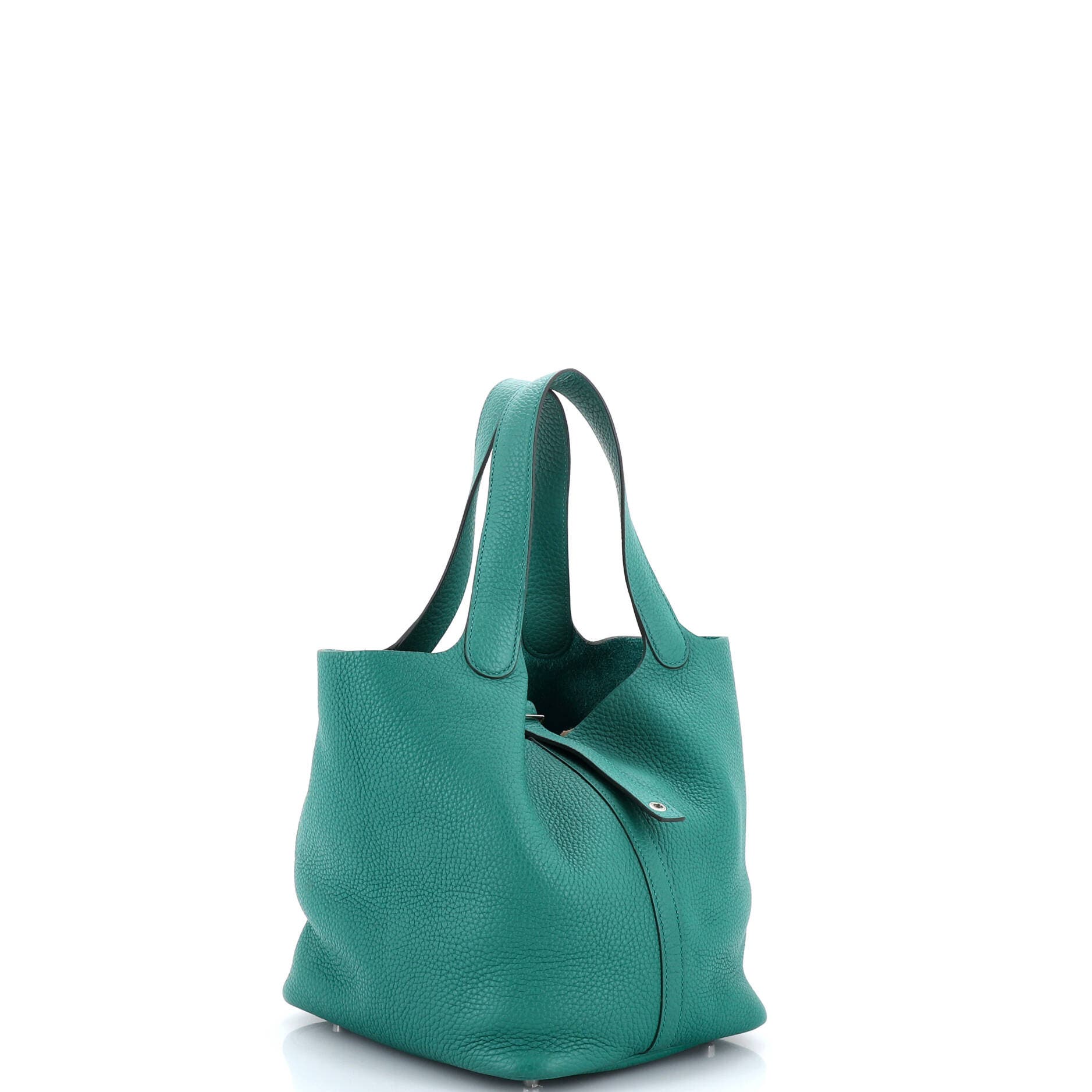 Pre-Owned Hermes Picotin Lock Bag Clemence MM, Alternate, color, Vert Vertigo