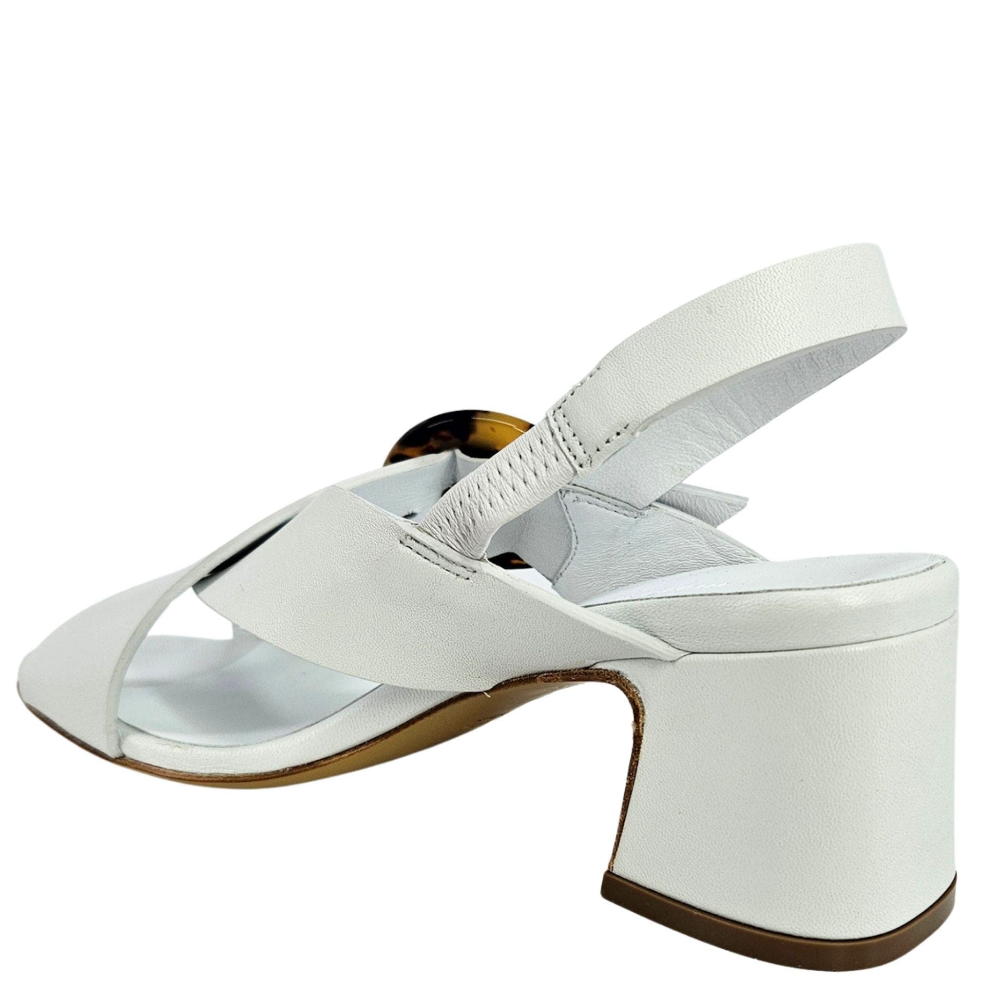 Block Heel Singback Sandal, Alternate, color, White