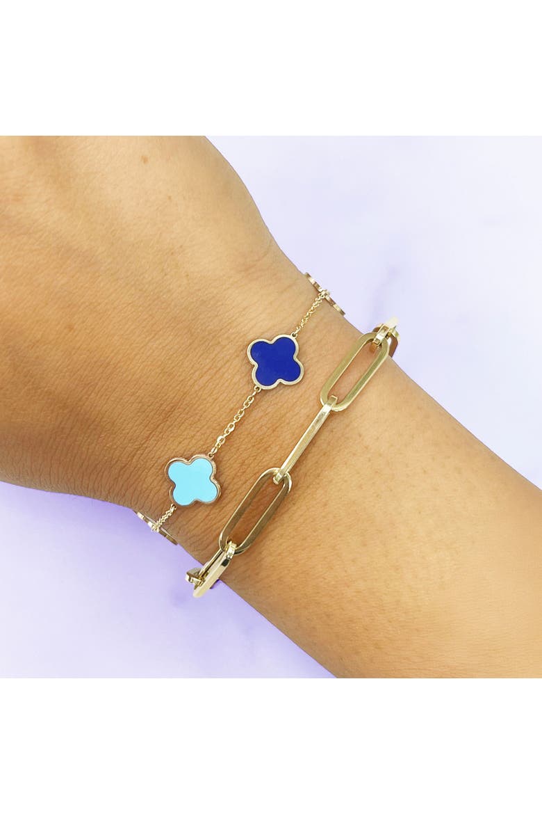 Extra Large Paperclip Bracelet, Alternate, color, Yellow Gold