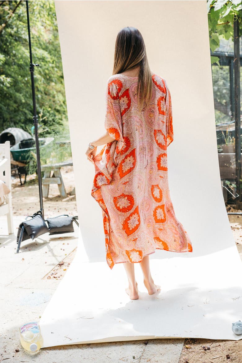 Long Caftan Culkin, Alternate, color, Pink & Red