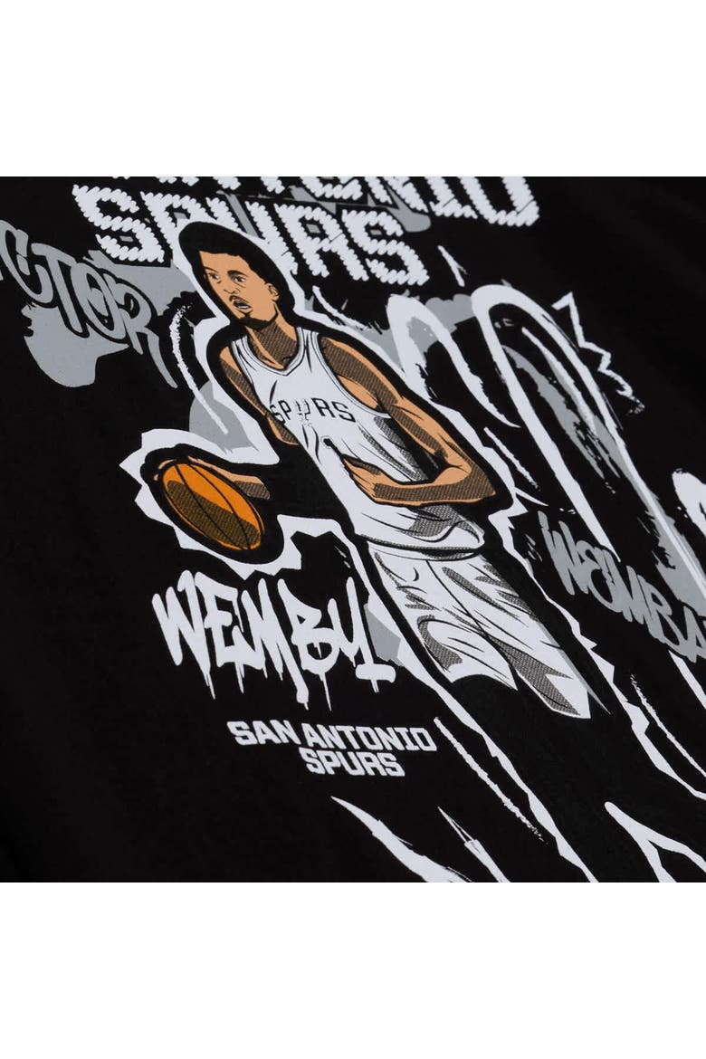 Men's Mitchell & Ness Victor Wembanyama Black San Antonio Spurs Chalked Up T-Shirt, Alternate, color, Black