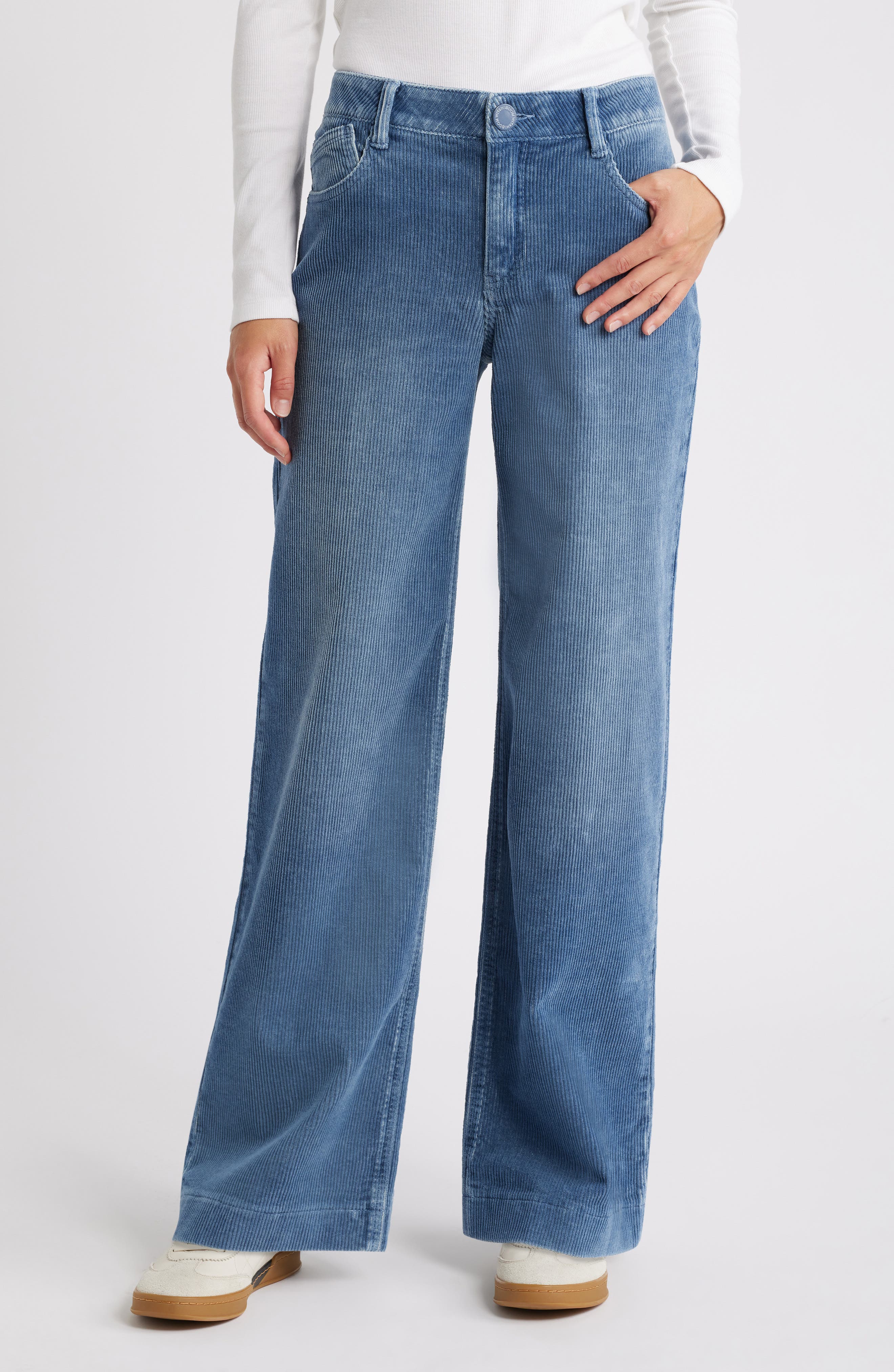 Wit & Wisdom Sam High Waist Wide Leg Corduroy Pants