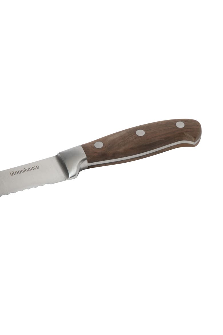German Steel Bread Knife, Alternate, color, Natural Wood