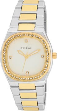 BCBG Cabinet Crystal Bracelet Strap Watch, 33mm