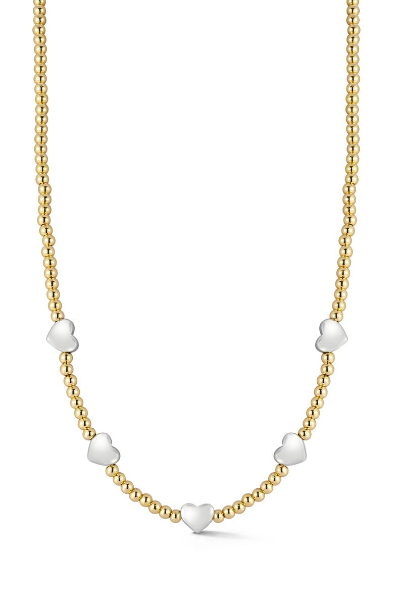 CHLOE AND MADISON Heart Station Necklace, Main, color,