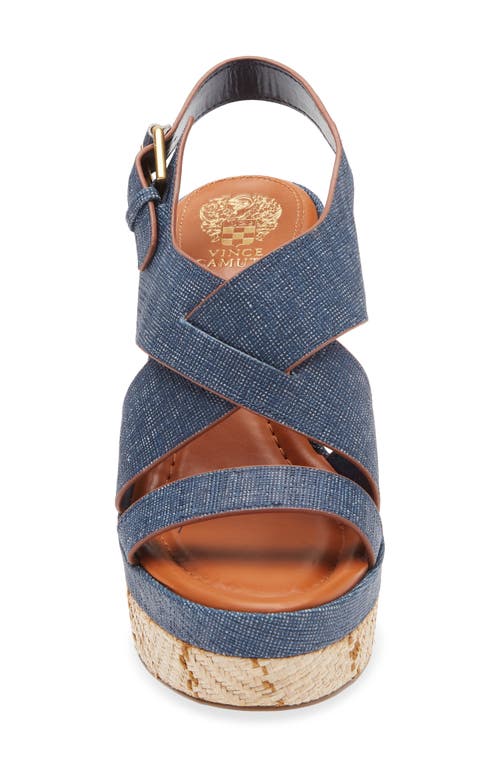 Vince Camuto Diliah Platform Wedge Sandal In Blue