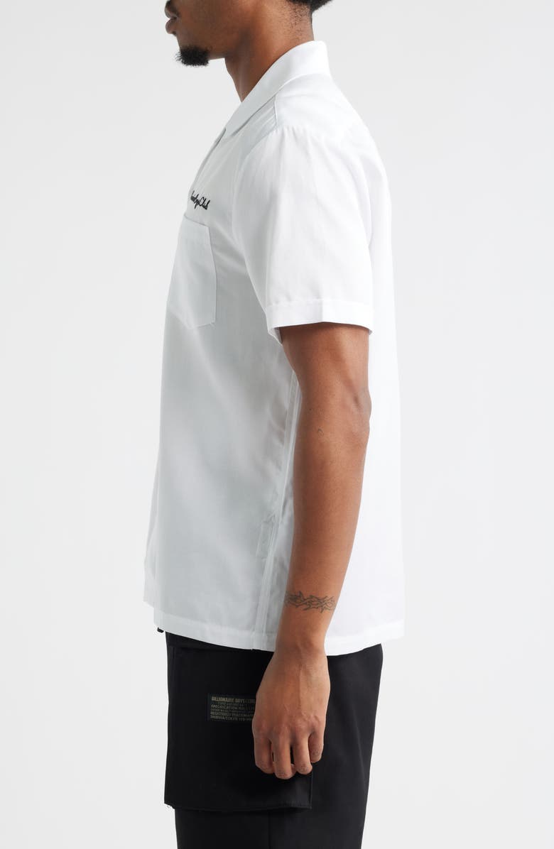 Billionaire Boys Club Antimatter Logo Camp Shirt, Alternate, color, White