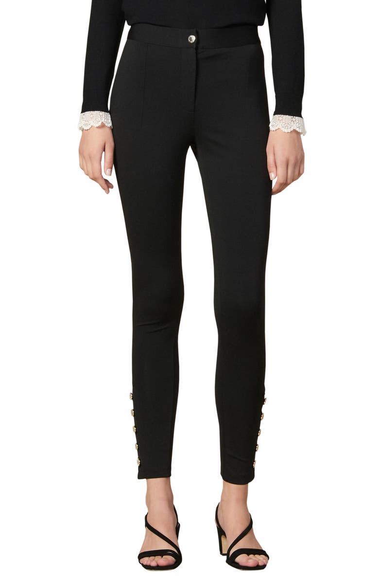 SANDRO Ajust Snap Detail Pants, Main, color, 