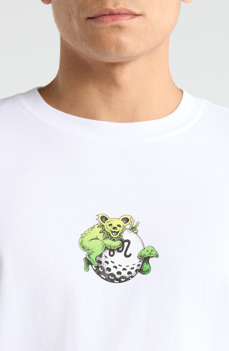 Malbon Golf Grateful Dead Gorse Long Sleeve Graphic T-Shirt, Alternate, color, White