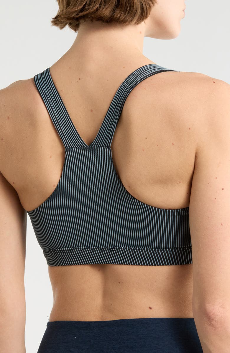 Beyond Yoga Dimensions Sports Bra, Alternate, color, Storm