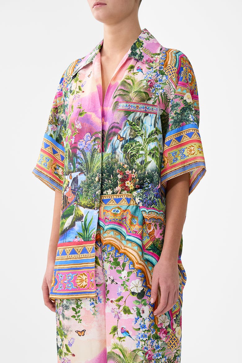 Oversized Shirt With Pocket, Alternate, color, Turkish Delight